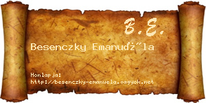 Besenczky Emanuéla névjegykártya